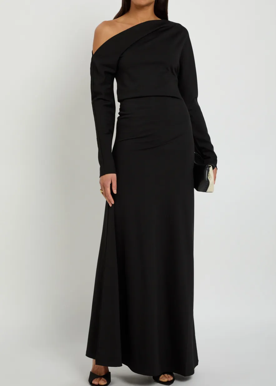 Twisted jersey maxi dress
