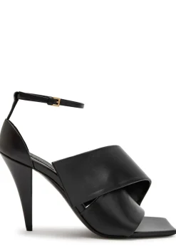 Twisted leather sandals