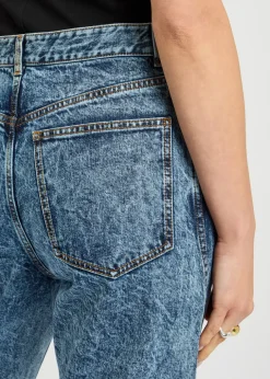 Twisted straight-leg jeans