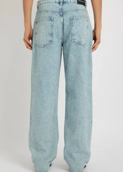 Twisted Weave textured wide-leg jeans