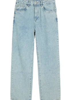 Twisted Weave textured wide-leg jeans
