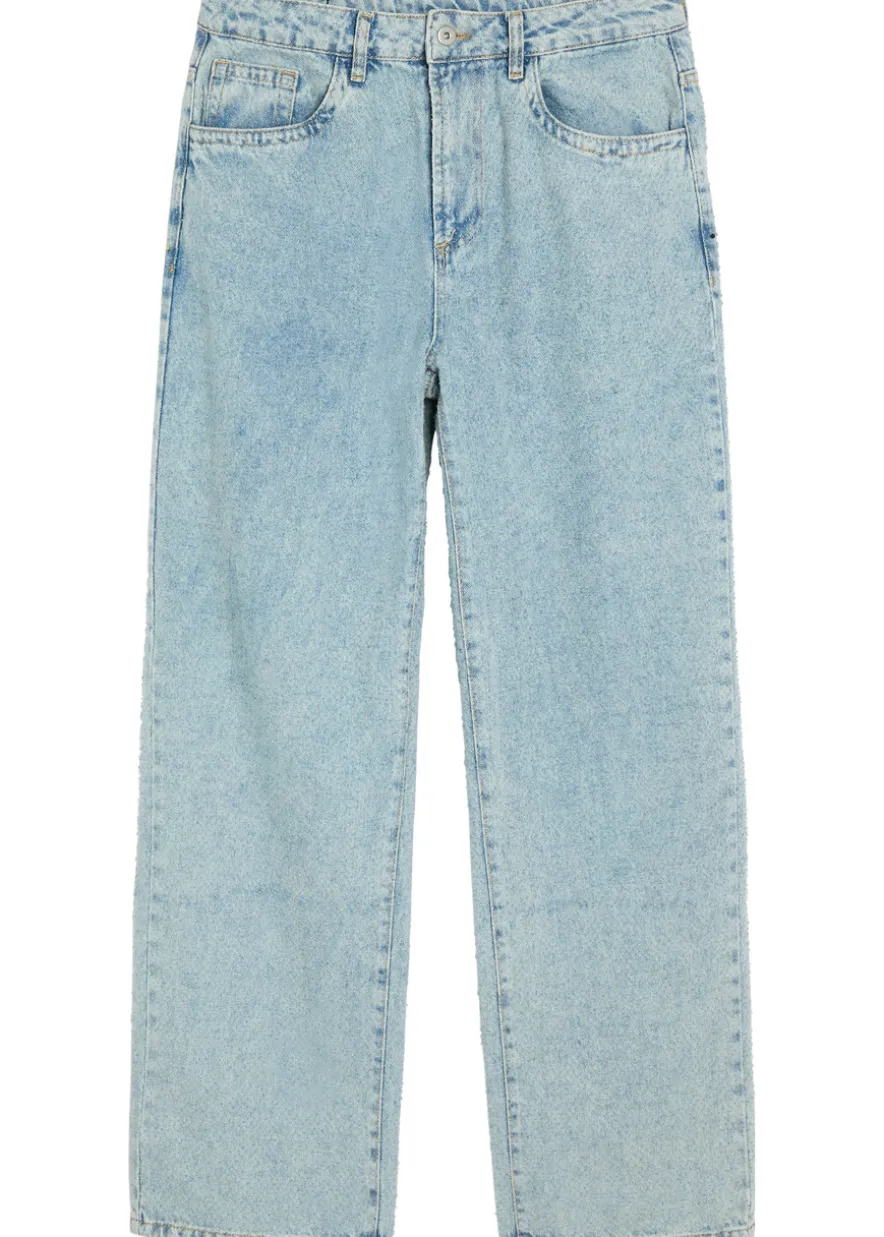 Twisted Weave textured wide-leg jeans