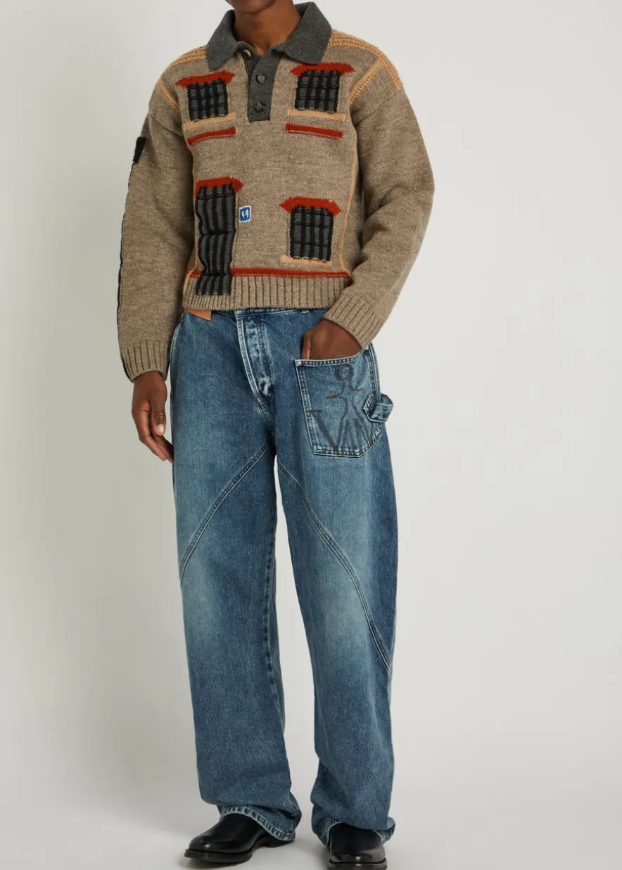 Twisted Workwear straight-leg jeans
