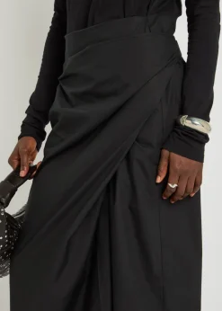 Twisted wrap-tie cotton dress