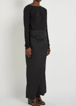 Twisted wrap-tie cotton dress