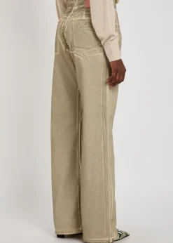 Two-toned wide-leg jeans