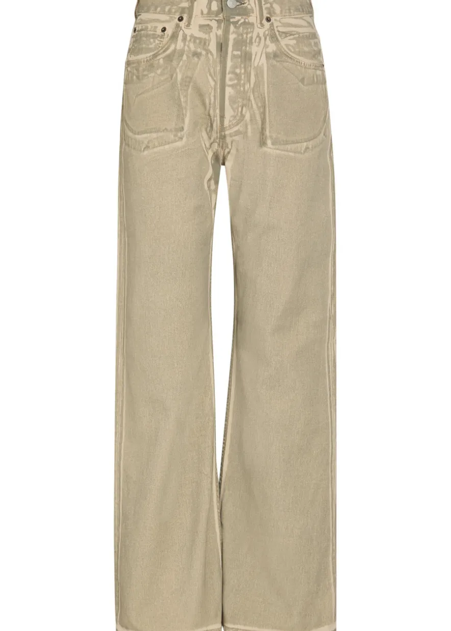Two-toned wide-leg jeans