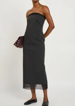 Tylyn strapless cotton-poplin midi dress