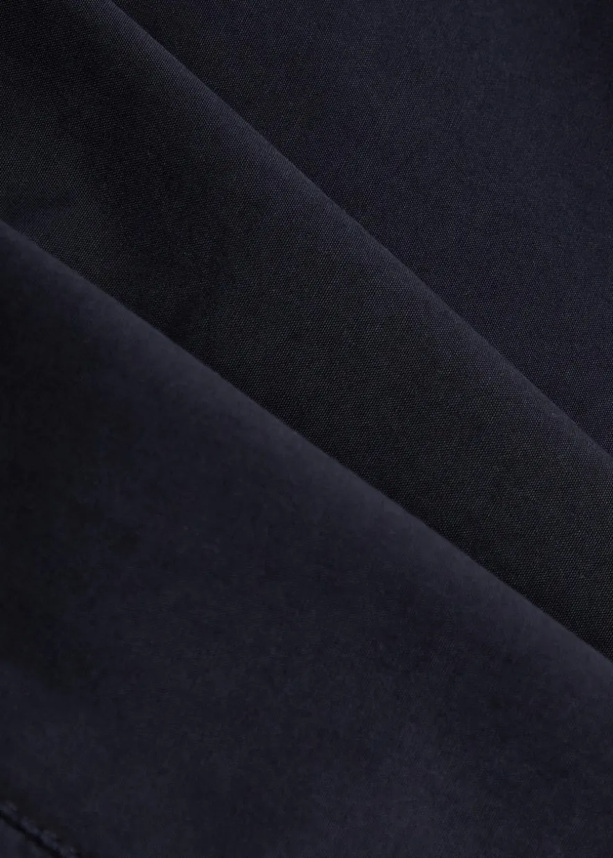 Tyne tapered-leg cotton-poplin trousers