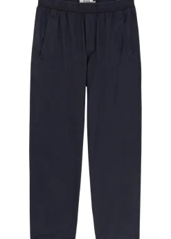 Tyne tapered-leg cotton-poplin trousers