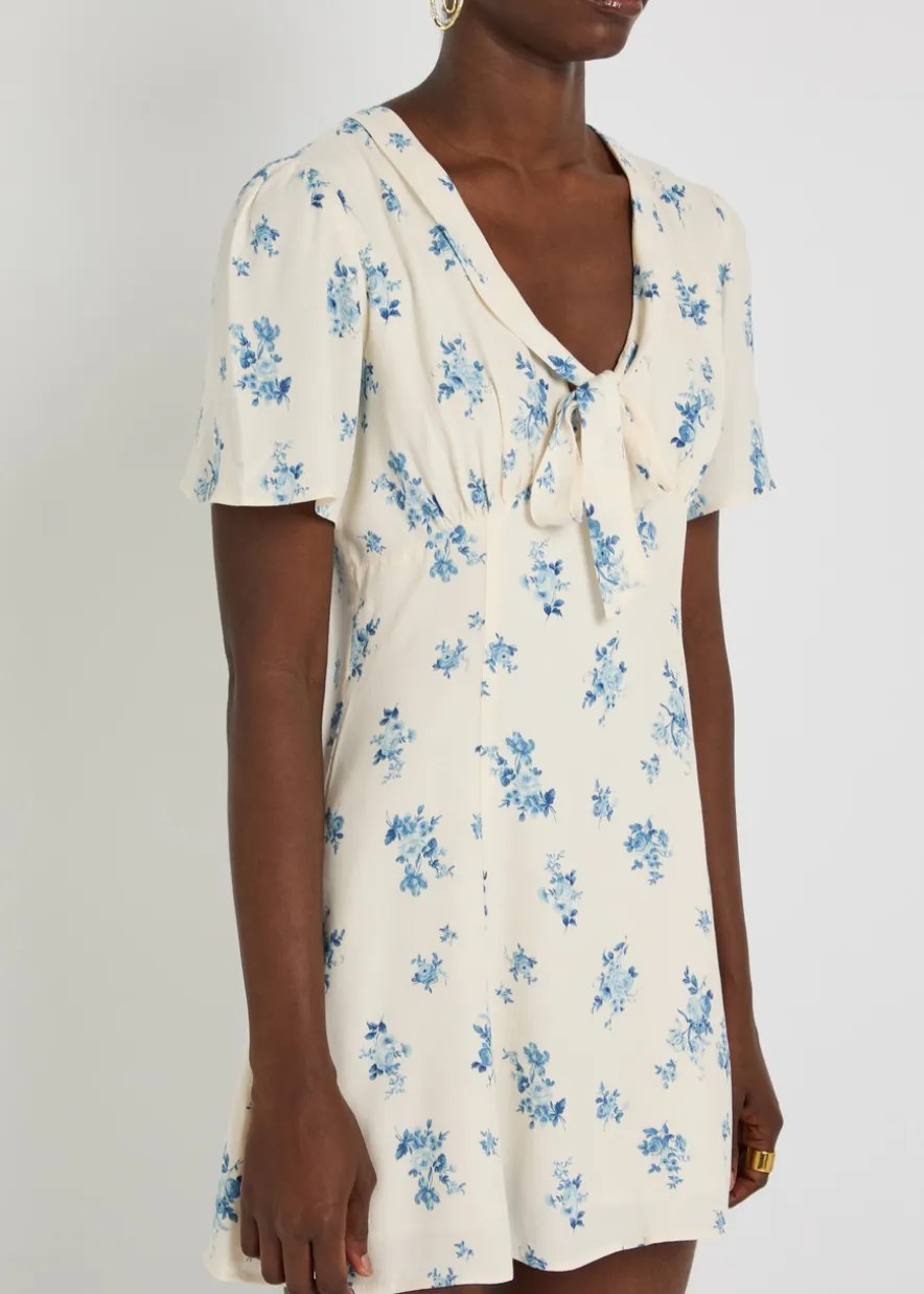 Tyra floral-print crepe mini dress