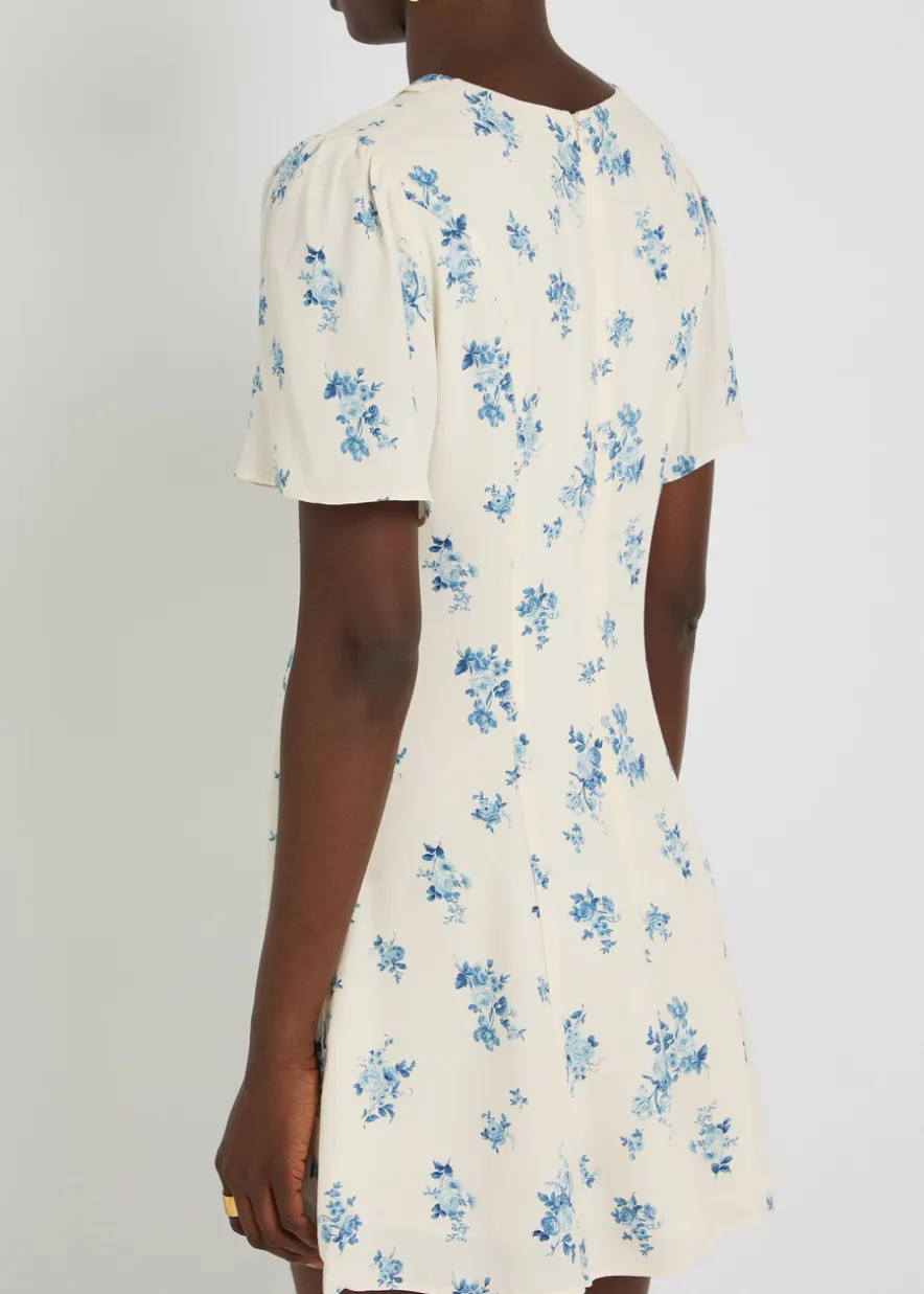 Tyra floral-print crepe mini dress