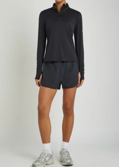 Ultralite half-zip stretch-jersey gym top