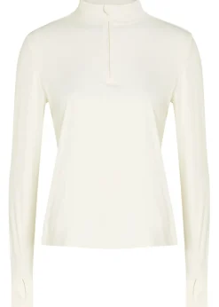 Ultralite half-zip stretch-jersey gym top