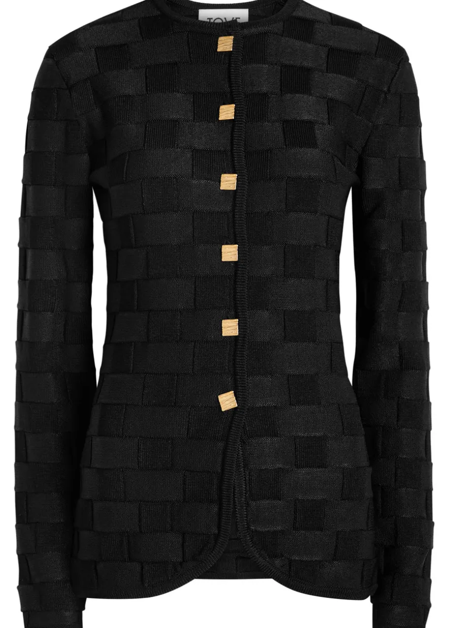 Uma checked knit cardigan