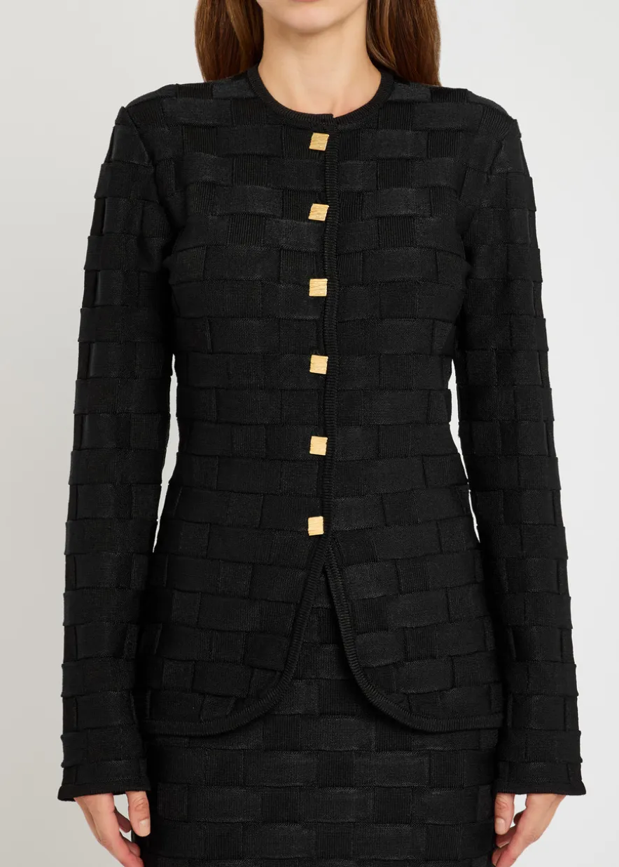 Uma checked knit cardigan
