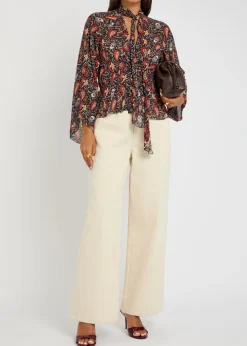 Uma floral chiffon blouse