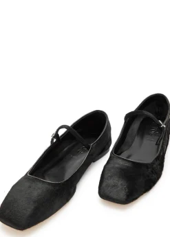Uma pony hair Mary Jane flats