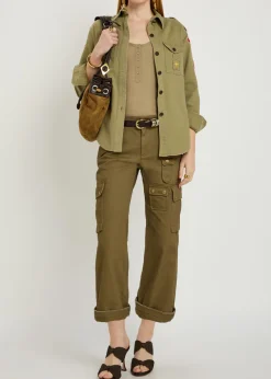 Umberta appliquéd twill shirt