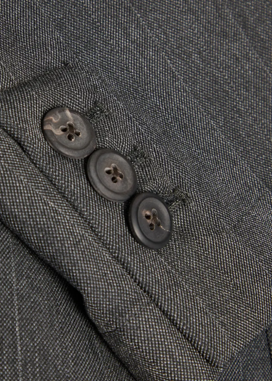 Unconstructed Ceremony pinstriped woven blazer