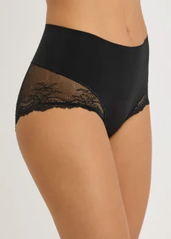 Undie-Tectable lace-trimmed seamless briefs