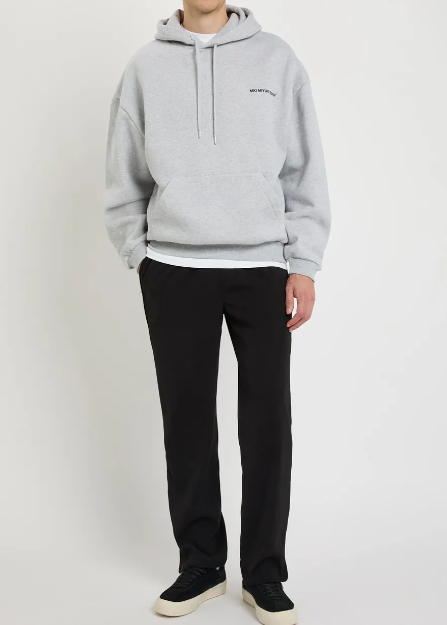 Uniform hooded cotton-blend sweatshirt