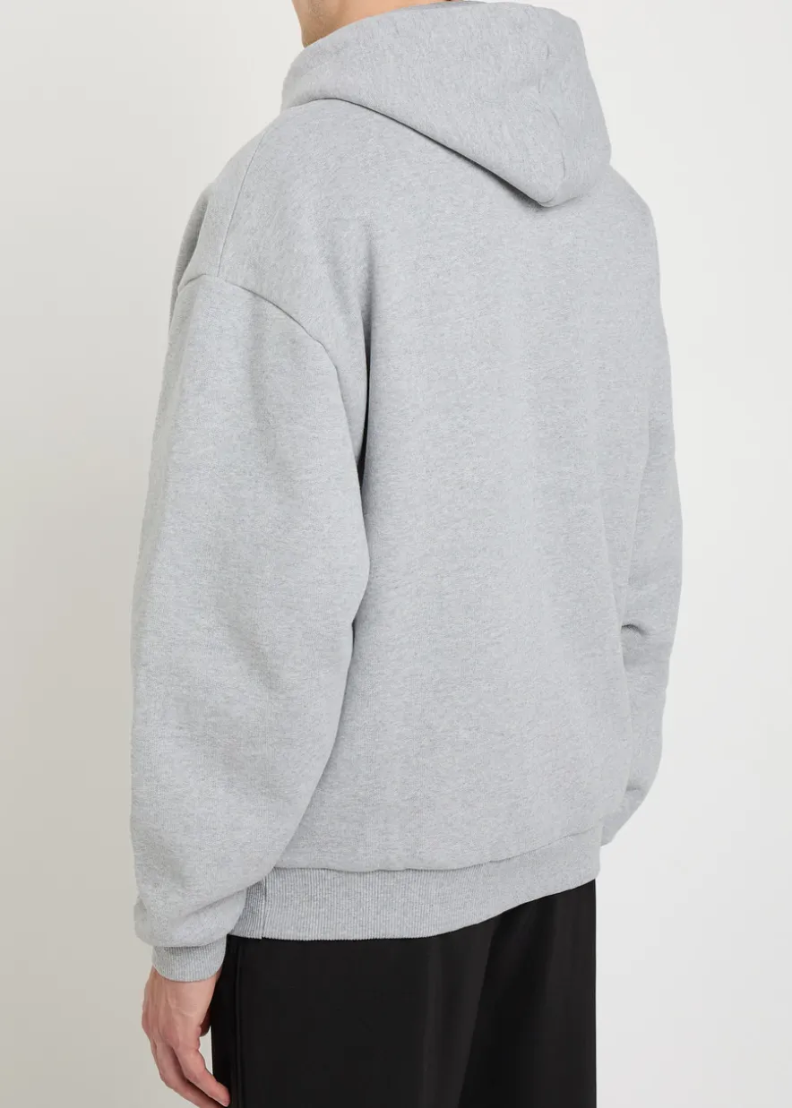 Uniform hooded cotton-blend sweatshirt