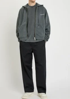 Uniform hooded cotton-blend sweatshirt