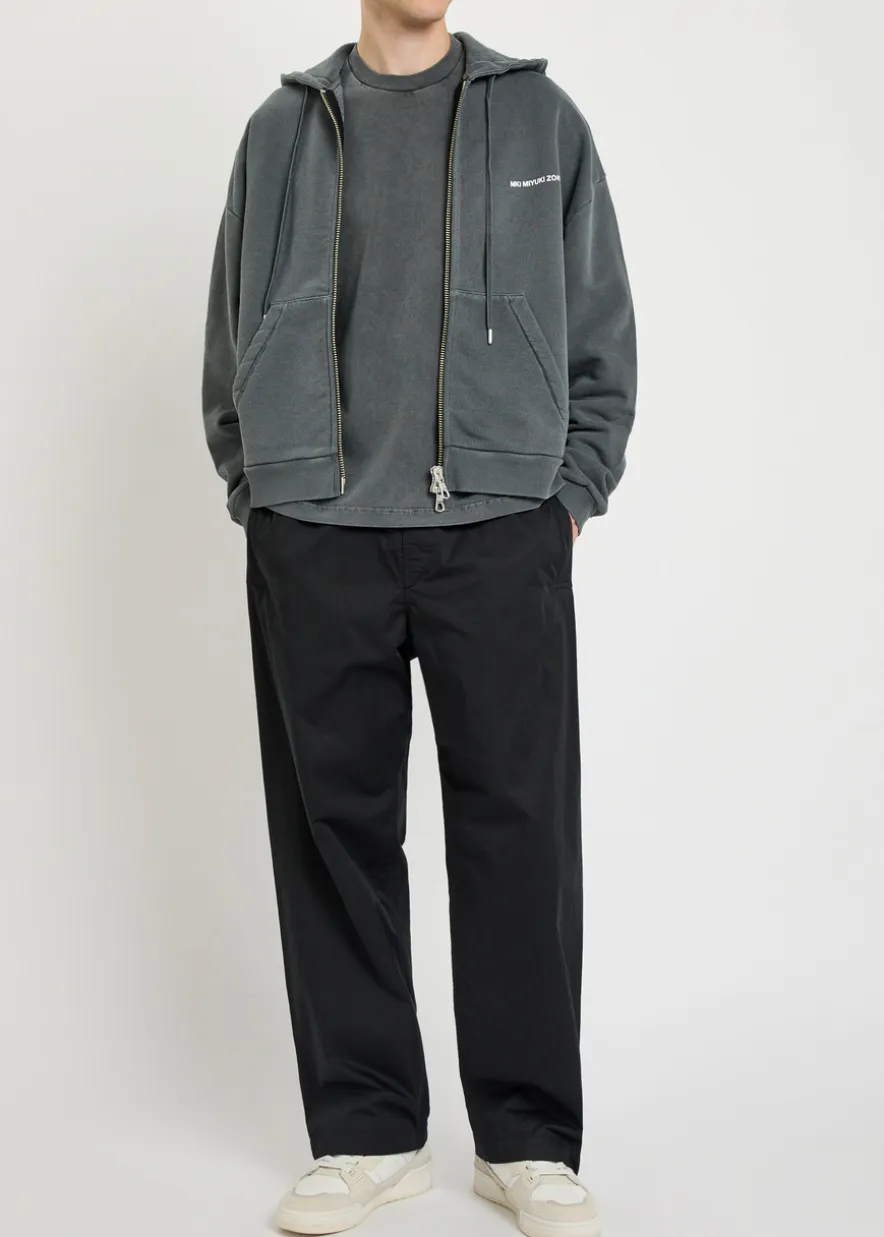 Uniform hooded cotton-blend sweatshirt