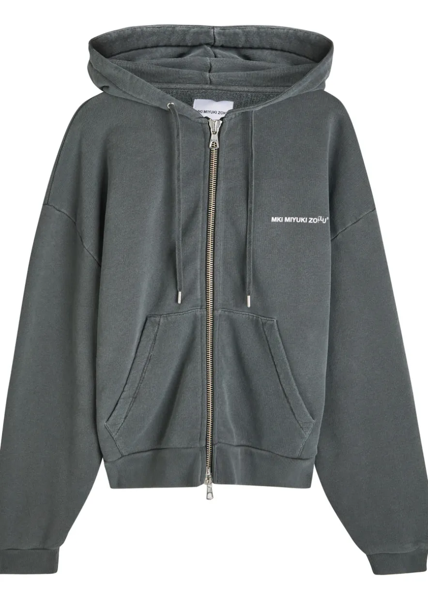 Uniform hooded cotton-blend sweatshirt