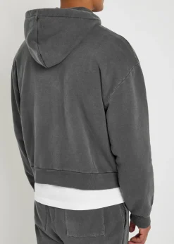 Uniform logo hooded cotton-blend sweatshirt