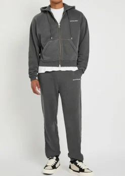 Uniform logo hooded cotton-blend sweatshirt