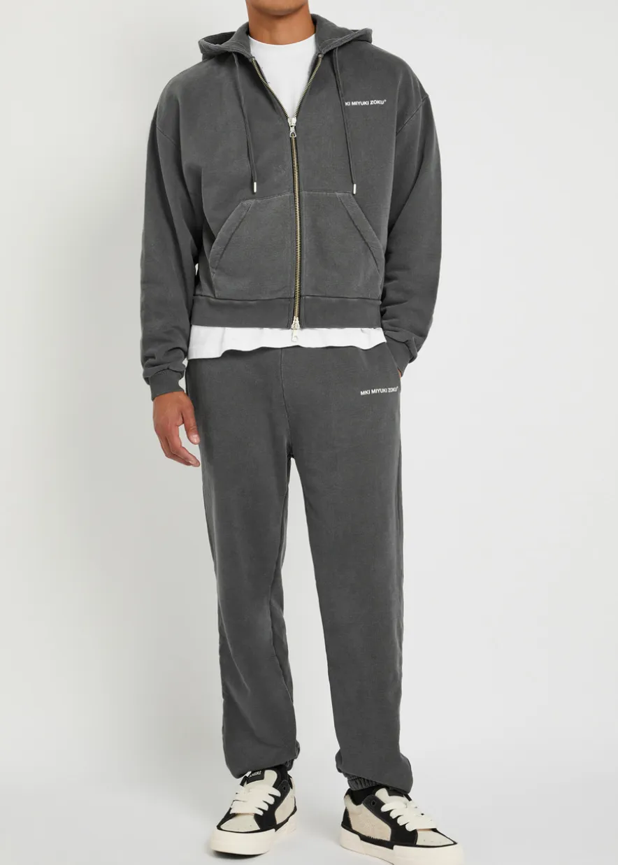 Uniform logo hooded cotton-blend sweatshirt