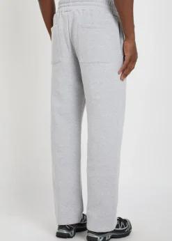 Uniform wide-leg cotton-blend sweatpants
