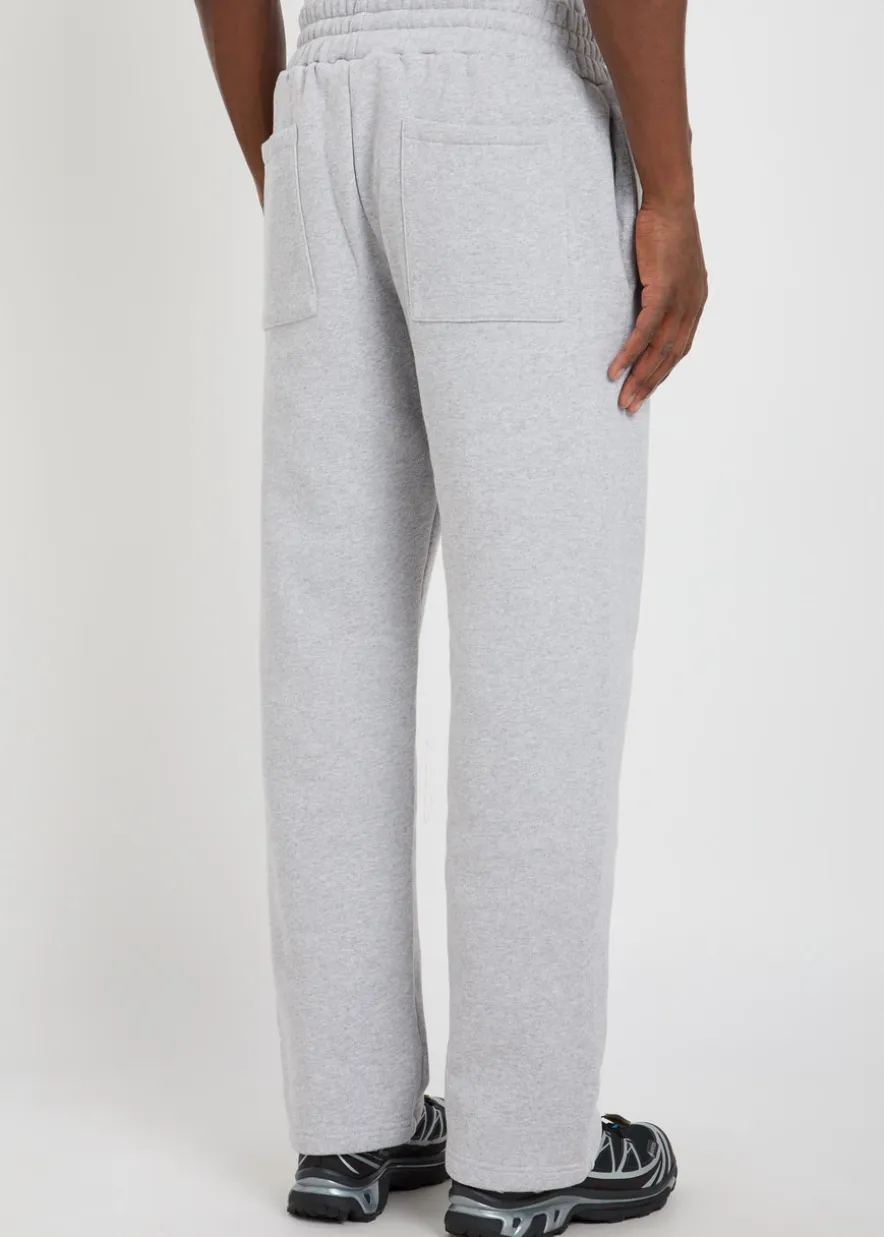 Uniform wide-leg cotton-blend sweatpants
