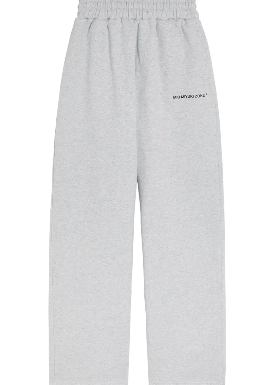 Uniform wide-leg cotton-blend sweatpants