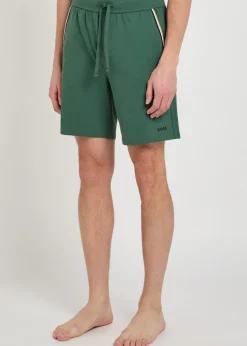 Unique logo stretch-cotton shorts