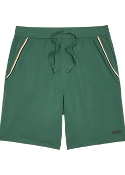 Unique logo stretch-cotton shorts
