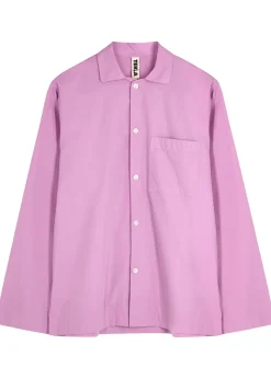 Unisex striped poplin pyjama top
