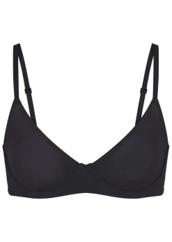 Unlined stretch-jersey demi bra