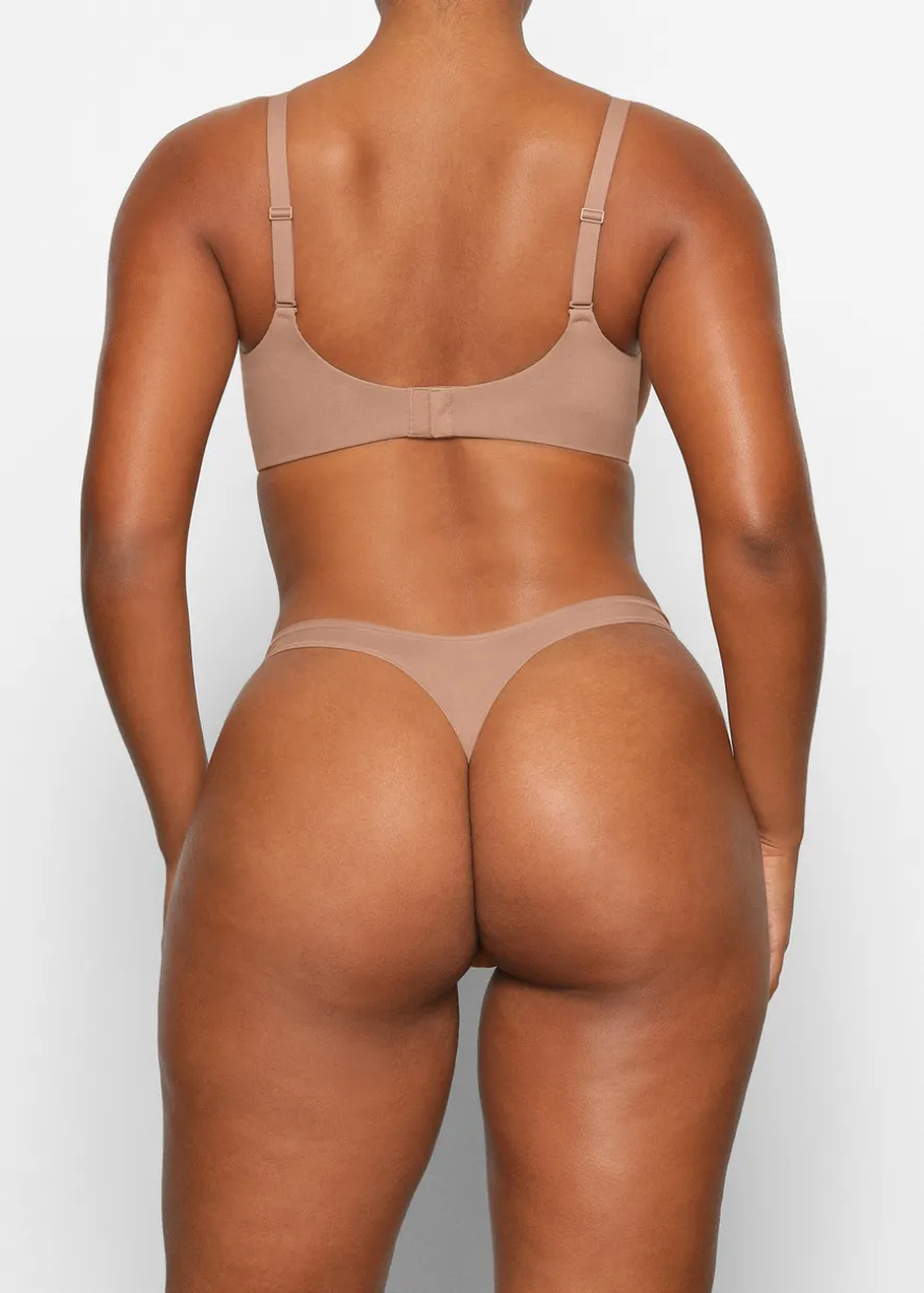 Unlined stretch-jersey demi bra
