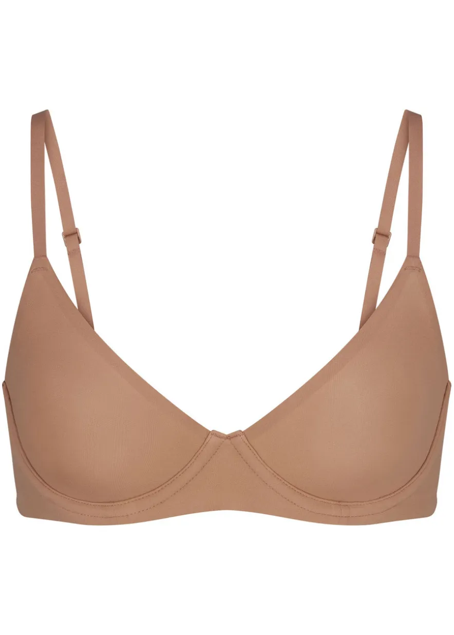 Unlined stretch-jersey demi bra
