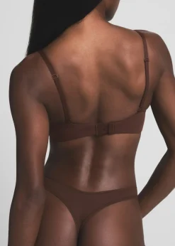 Unlined stretch-jersey demi bra