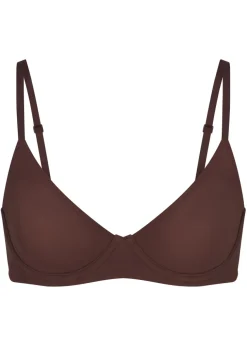 Unlined stretch-jersey demi bra