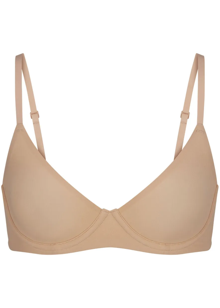 Unlined stretch-jersey demi bra