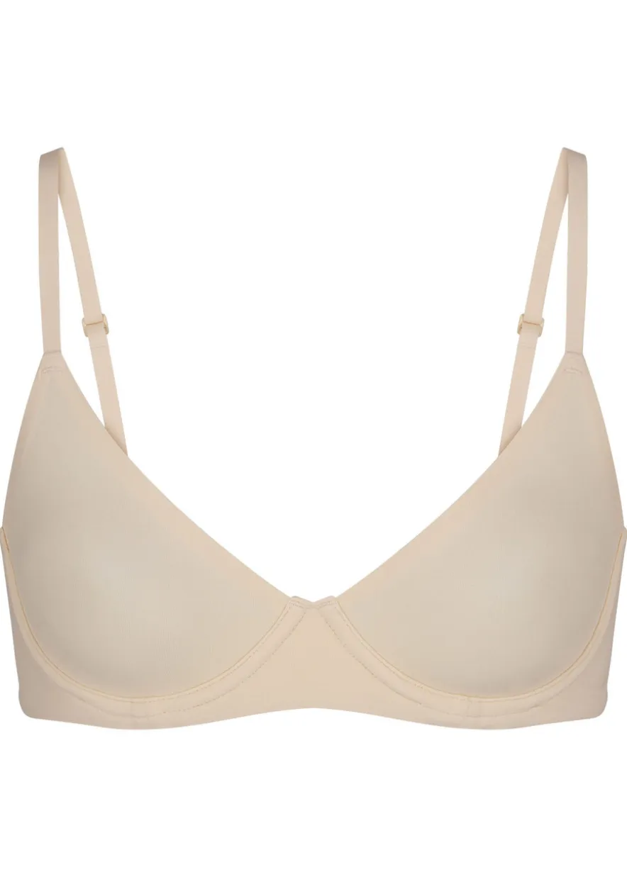 Unlined stretch-jersey demi bra