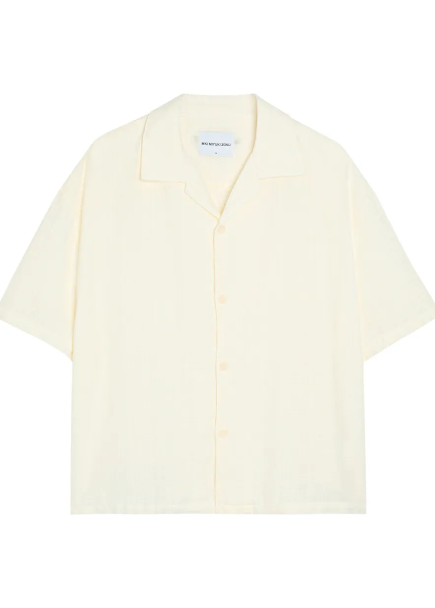 Vacation checked-weave cotton shirt