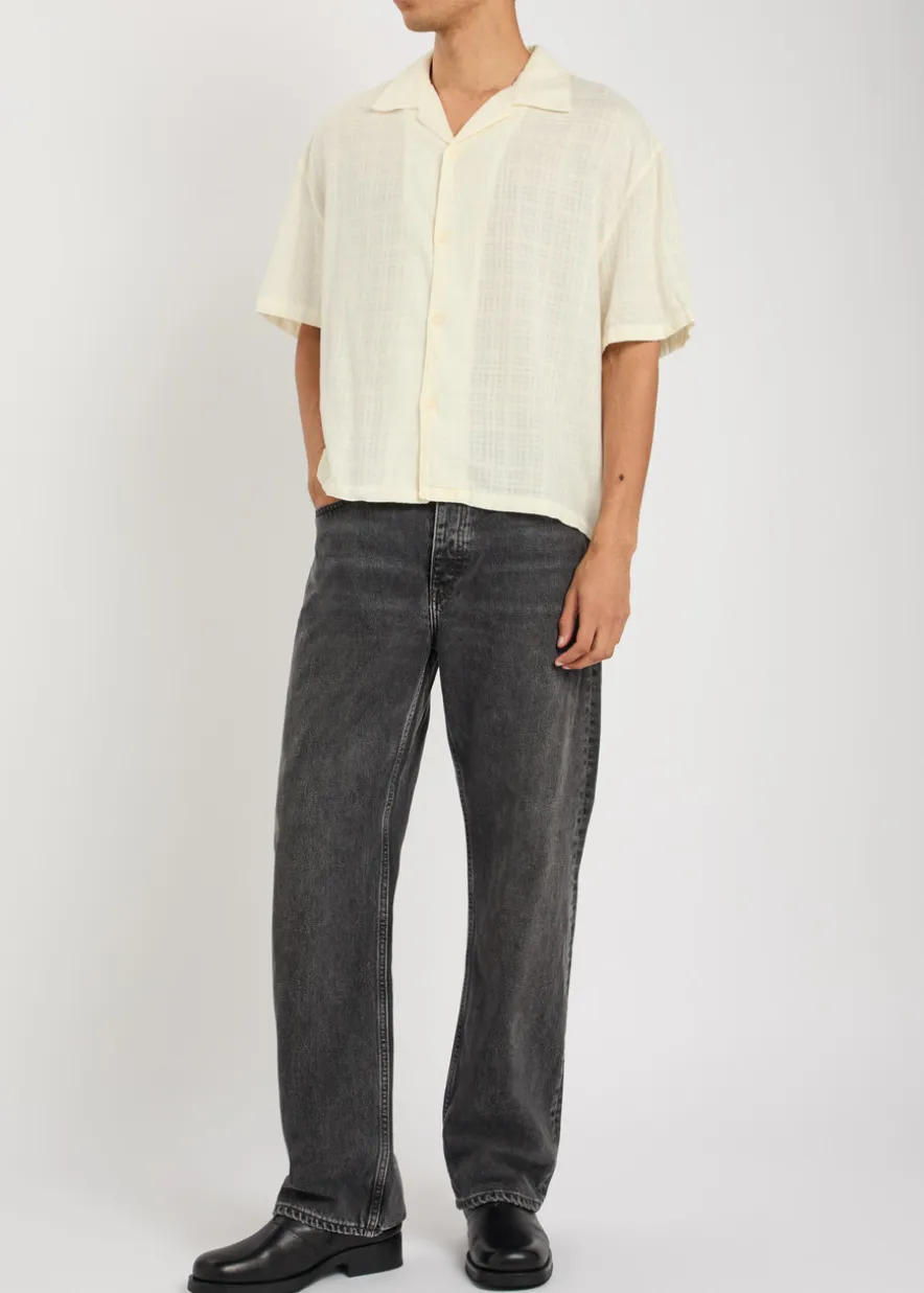 Vacation checked-weave cotton shirt