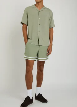 Valbonne stripe-trimmed shirt