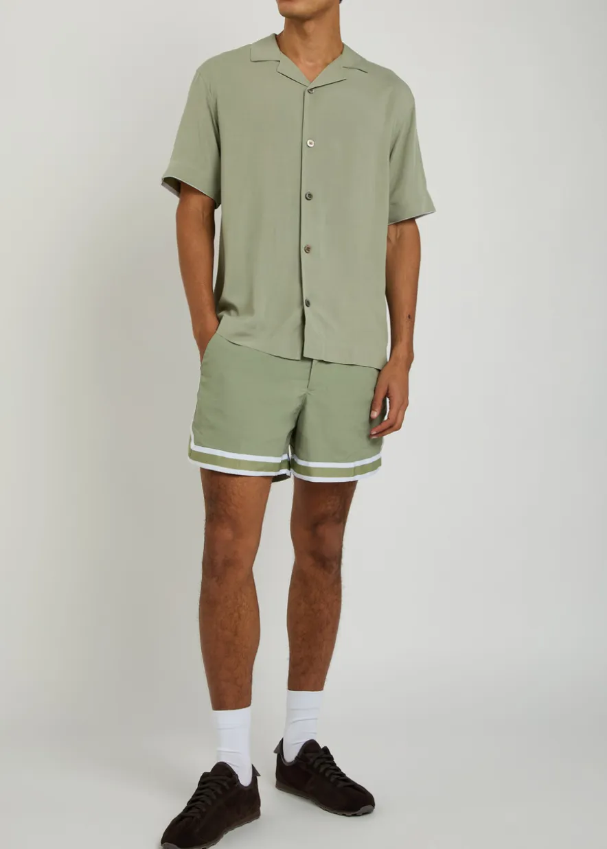 Valbonne stripe-trimmed shirt